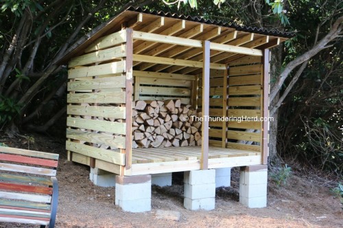 new fire wood shed